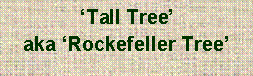 Text Box: ‘Tall Tree’aka ‘Rockefeller Tree’